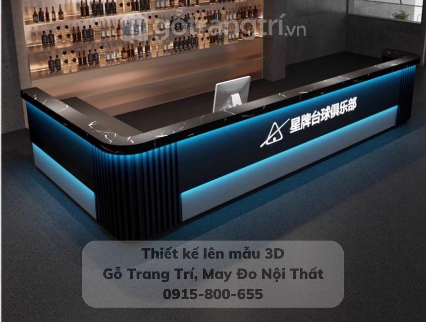 Mẫu bàn quầy bar kích thước lớn GHS-41979