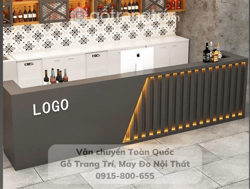 Mẫu thiết kế quầy bar cafe đẹp GHS-41954