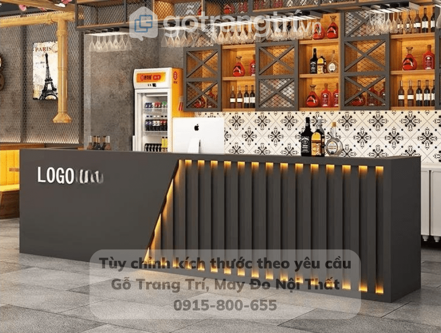 Mẫu thiết kế quầy bar cafe đẹp GHS-41954