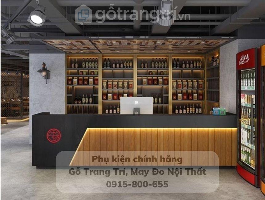 Quầy bar gỗ công nghiệp đẹp hiện đại GHS-41952