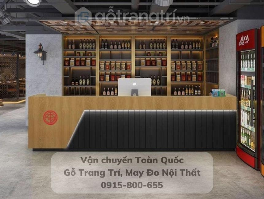 Quầy bar gỗ công nghiệp đẹp hiện đại GHS-41952