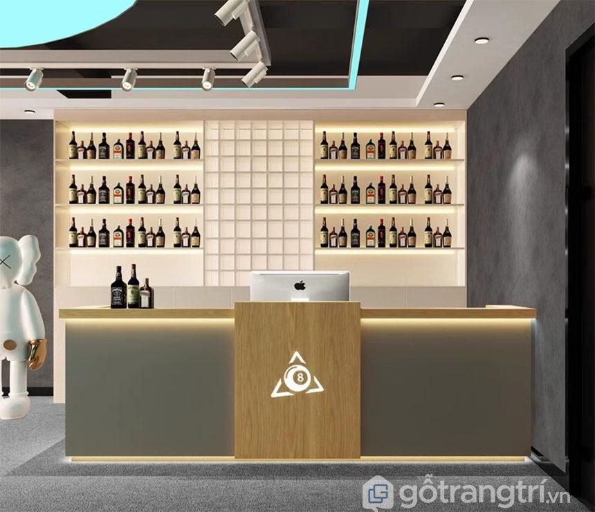QUẦY BAR MINI ĐẸP BẰNG GỖ QUẦY BAR MINI ĐẸP