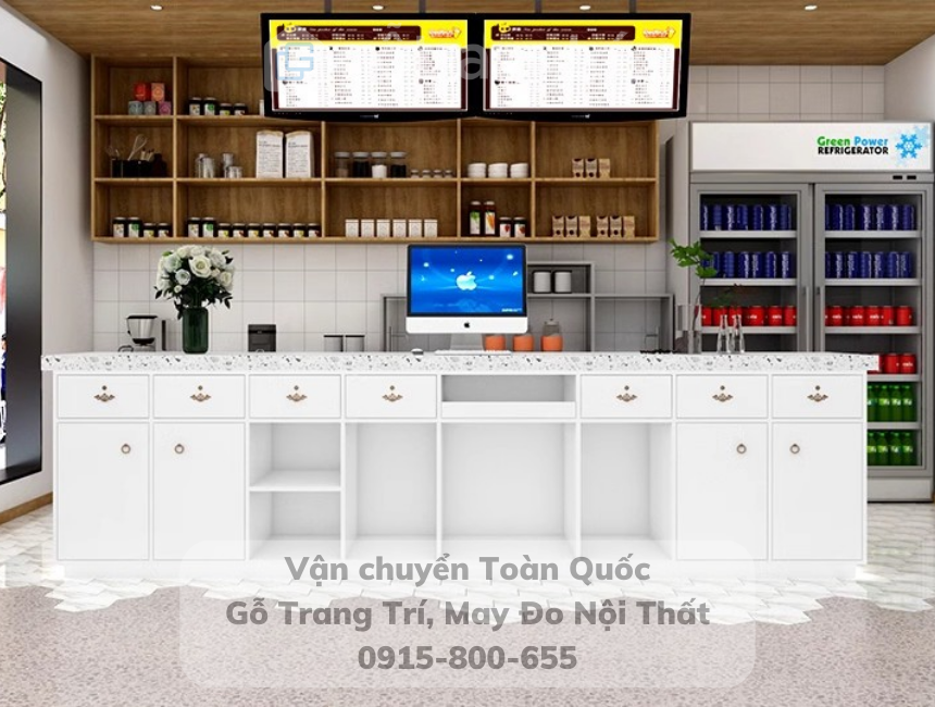 Quầy bar mini quán cafe gỗ MDF GHS-41955