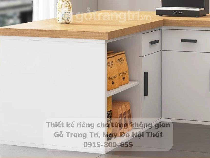 Quầy gỗ bán trà sữa đẹp hiện đại GHS-41977