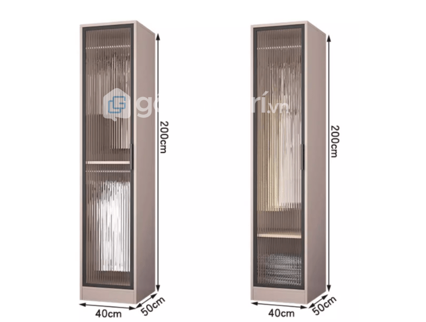 Tủ quần áo mặt kính sọc cao cấp GHS-52134