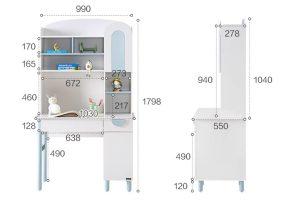 bàn học sinh kèm giá sách (2)