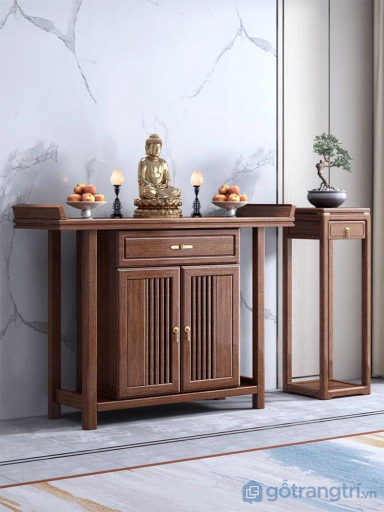 Tủ bàn thờ nhà chung cư nhỏ gỗ tự nhiên GHS-52296