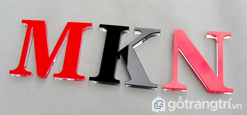 logo 3D mica 2 lớp dán bệt 2