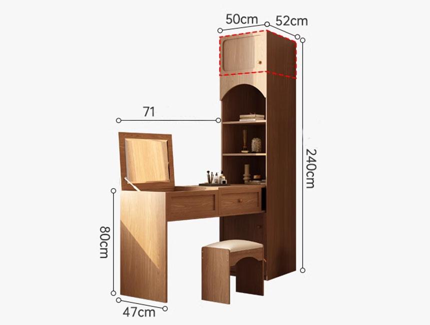 tủ quần áo gỗ cánh kính