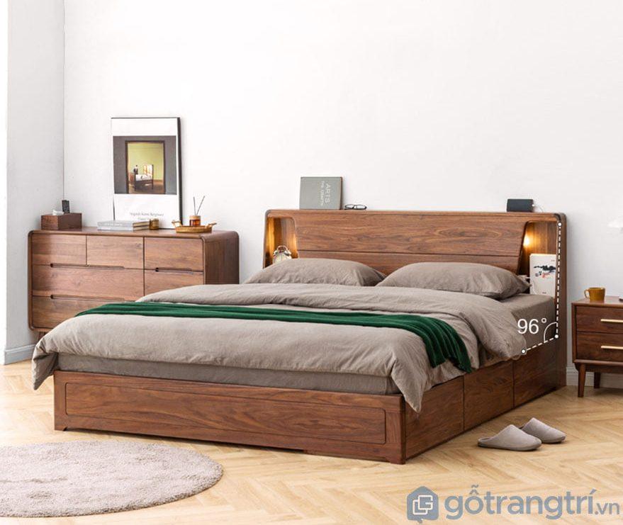 Giường tủ gỗ tự nhiên