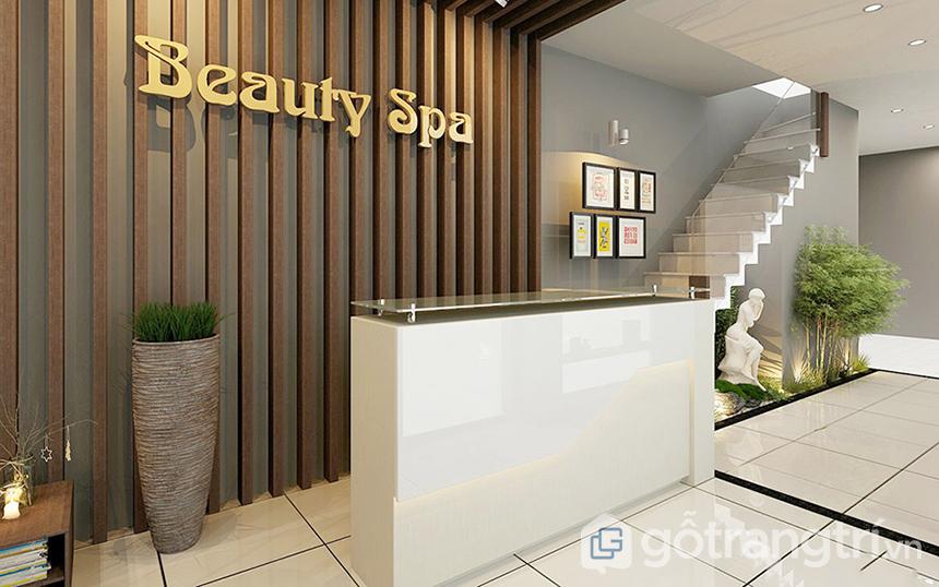 quầy lễ tân spa