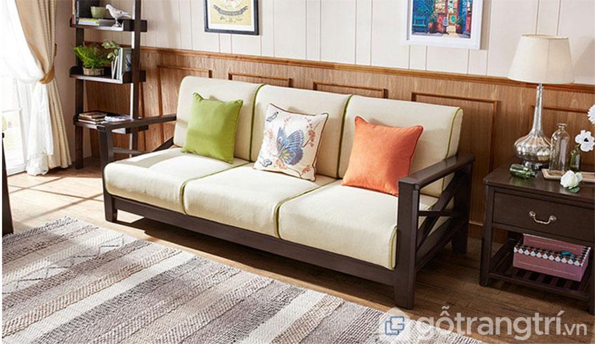 sofa gỗ sồi