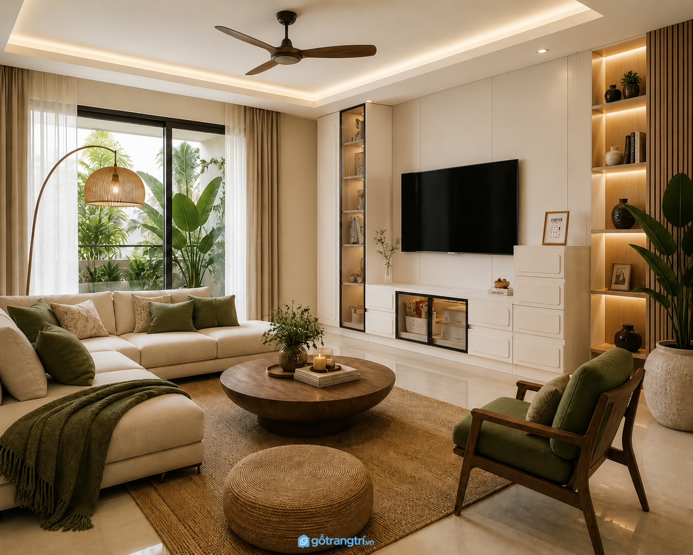Kệ tivi có tủ để đồ đa năng, tiện lợi GHS-3622