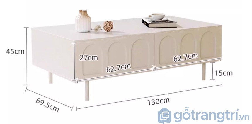 Kích thước chi tiết bàn trà GHS-3617 1m3