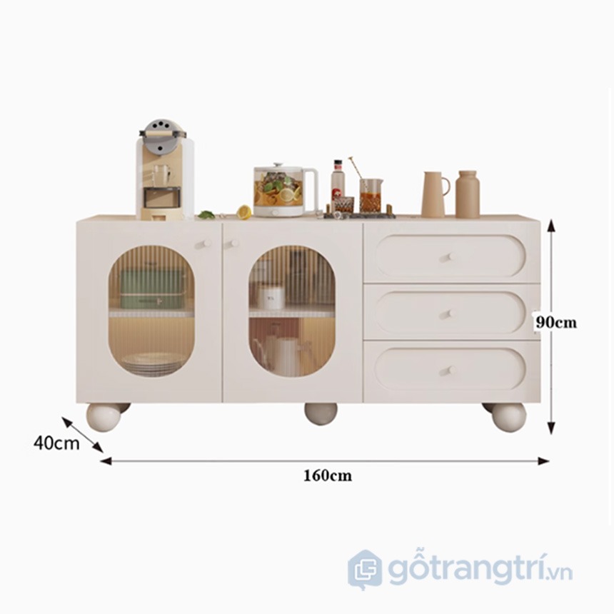 Tủ kệ phòng khách đẹp, sang trọng GHS-3630 tùy chỉnh kích thước