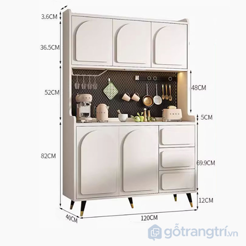 Tủ bếp trang trí đẹp GHS-3636 tùy chỉnh kích thước