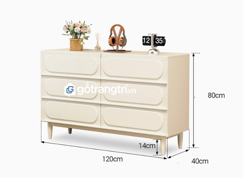 Tủ để đồ 6 ngăn GHS-3637 tùy chỉnh kích thước