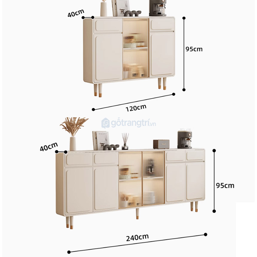 Tủ trang trí kết hợp để đồ GHS-3639 tùy chỉnh kích thước