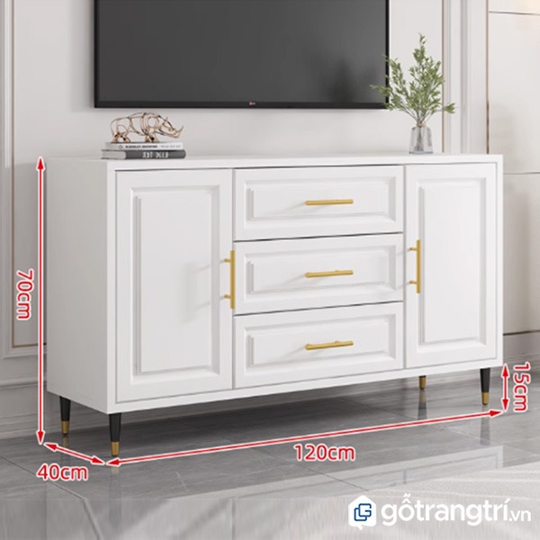 Tủ trang trí phòng khách nhỏ gọn GHS-3624 kích thước 1m2