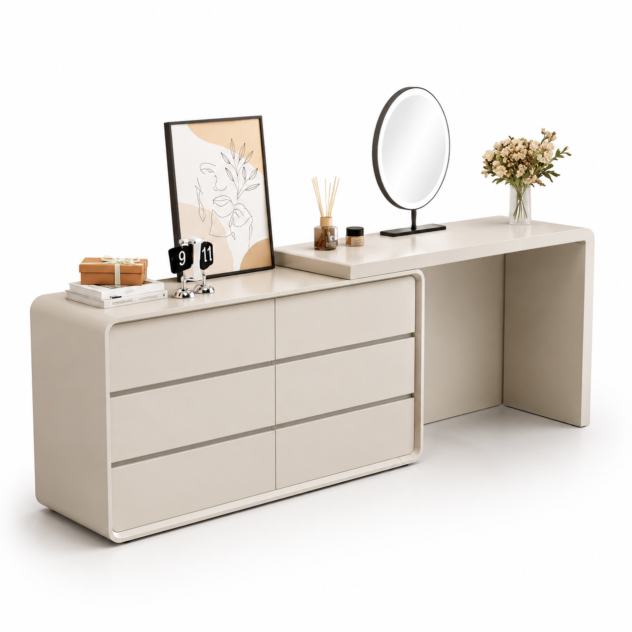 Bàn trang điểm gỗ công nghiệp đẹp, hiện đại GHS-42088