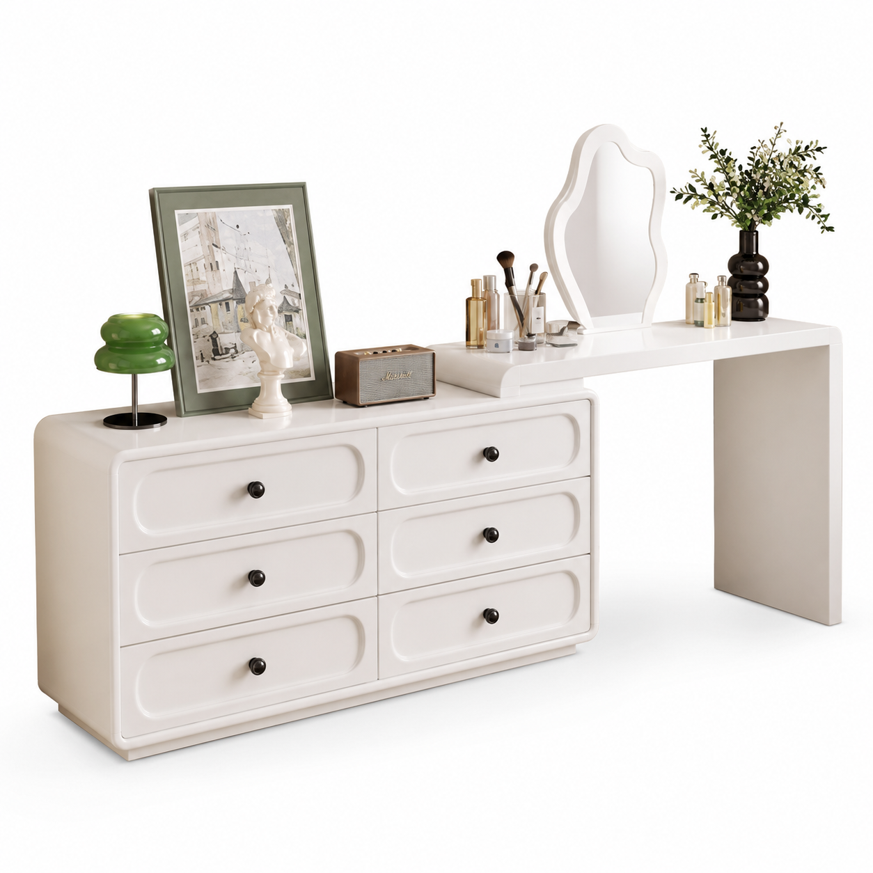 Bàn trang điểm liền tủ gỗ MDF lõi xanh cao cấp GHS-42091