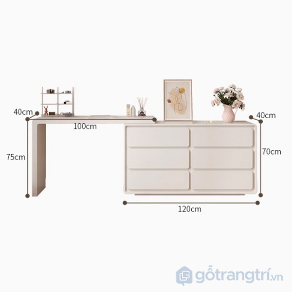 Bàn phấn đẹp bằng gỗ GHS-42086 mẫu A