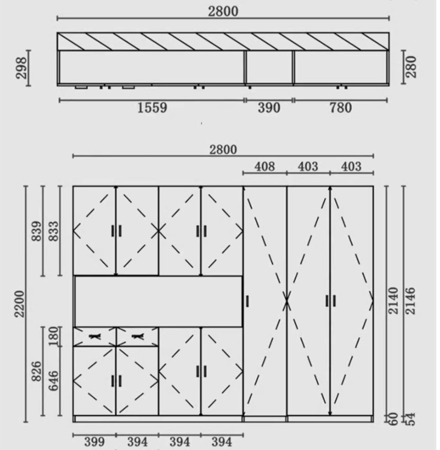 Kích thước tủ đựng đồ phòng bếp GHS-52545