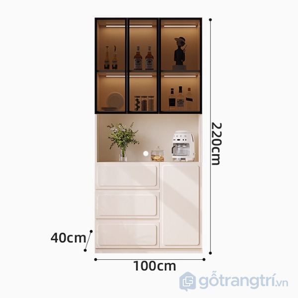 Tủ kệ bếp gỗ GHS-52533 mẫu A