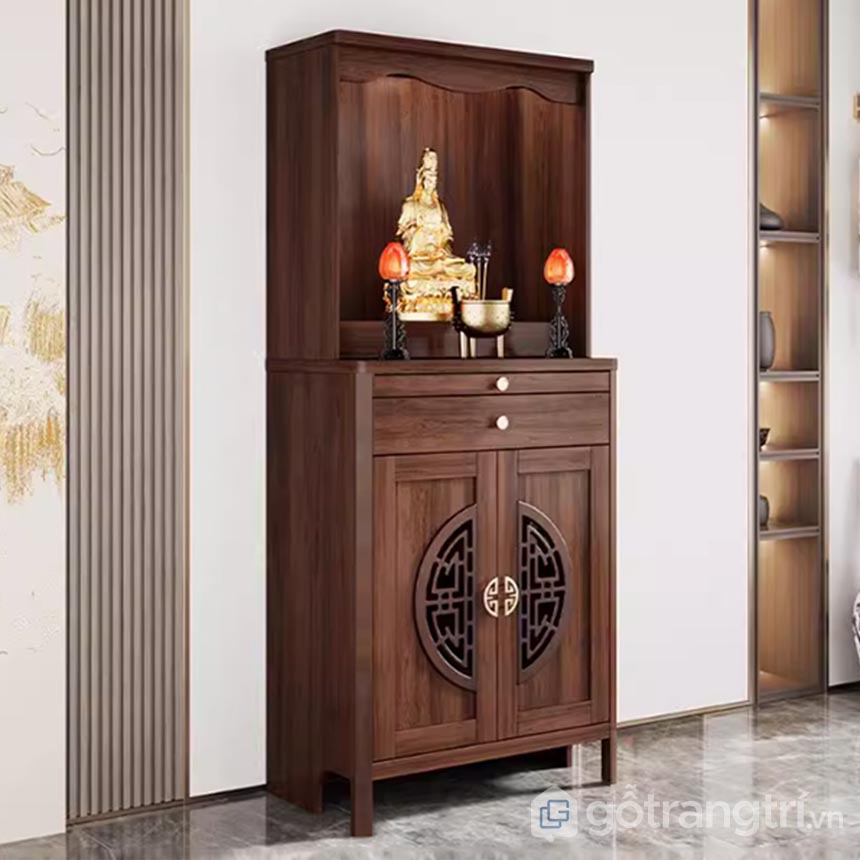 Tủ thờ để phòng khách thiết kế nhỏ gọn gỗ MDF