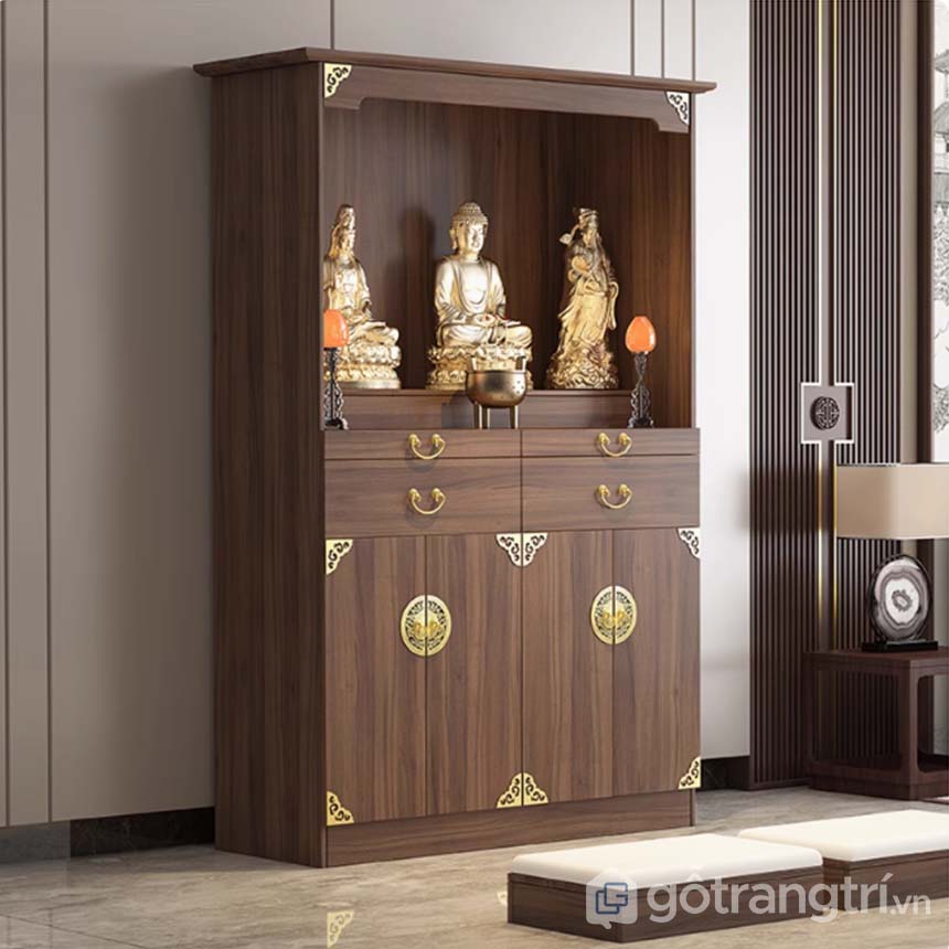 Tủ thờ mẹ quan âm hiện đại gỗ MDF lõi xanh