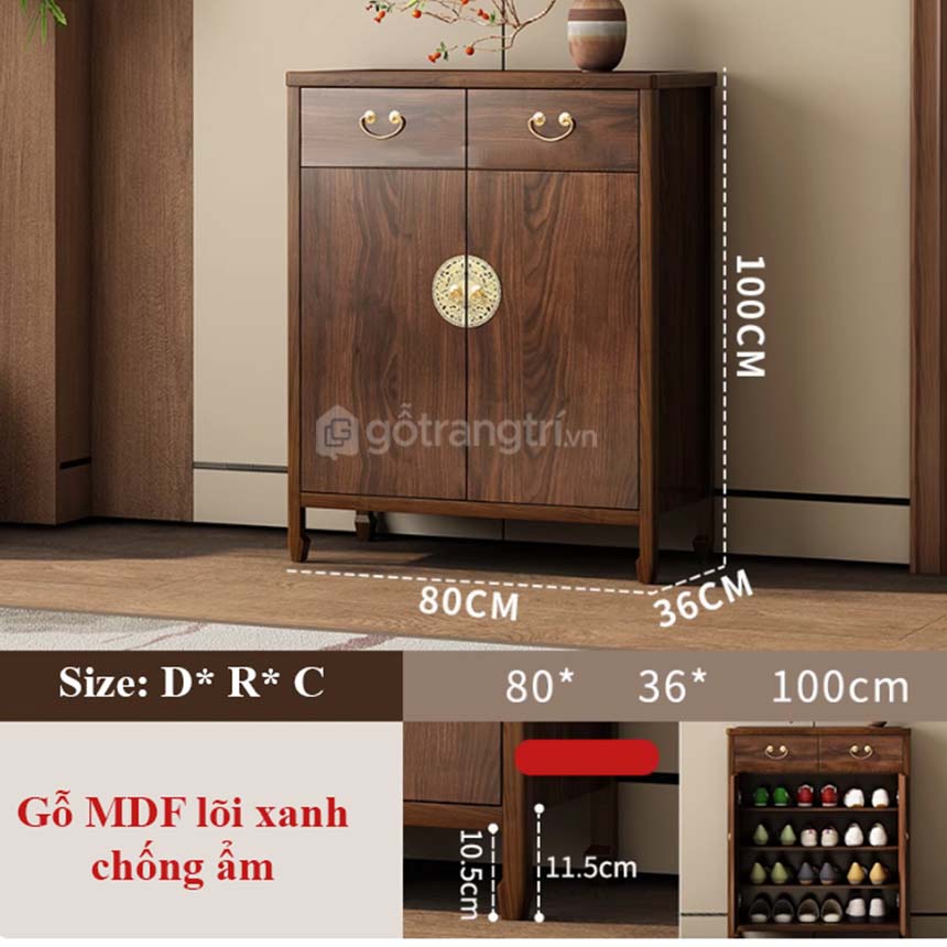 Tủ để giày dép đẹp GHS-52581 mẫu A