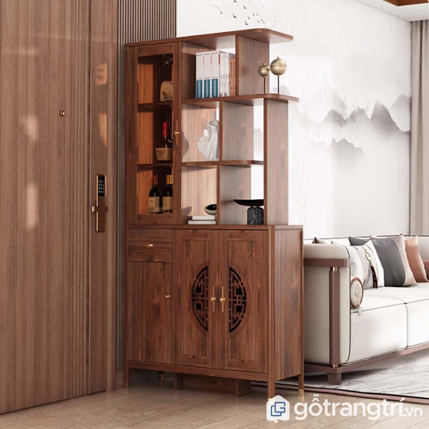 Tủ rượu đẹp gỗ công nghiệp MDF lõi xanh