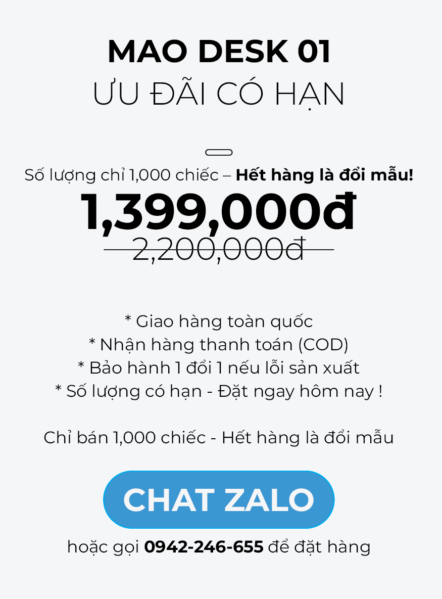 MAO DESK 01 &#8211; Sang Trọng, Hiện Đại, Đa Năng &#8211; 1,399,000đ Free Ship Toàn Quốc &#8211; Mua ngay !
