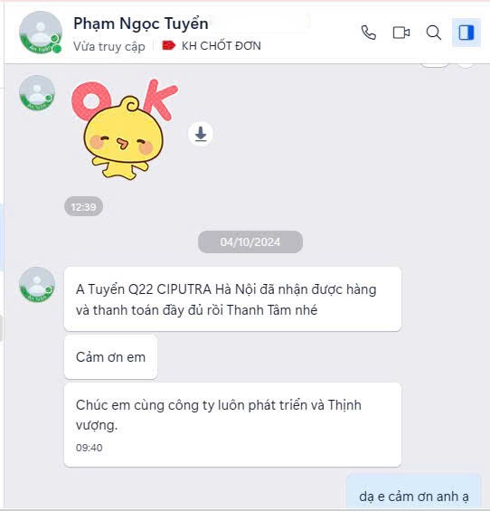 feedback của khách hàng 6