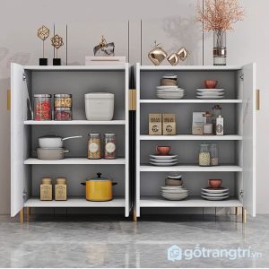 1tủ trang trí tân cổ điển tay nắm vàng