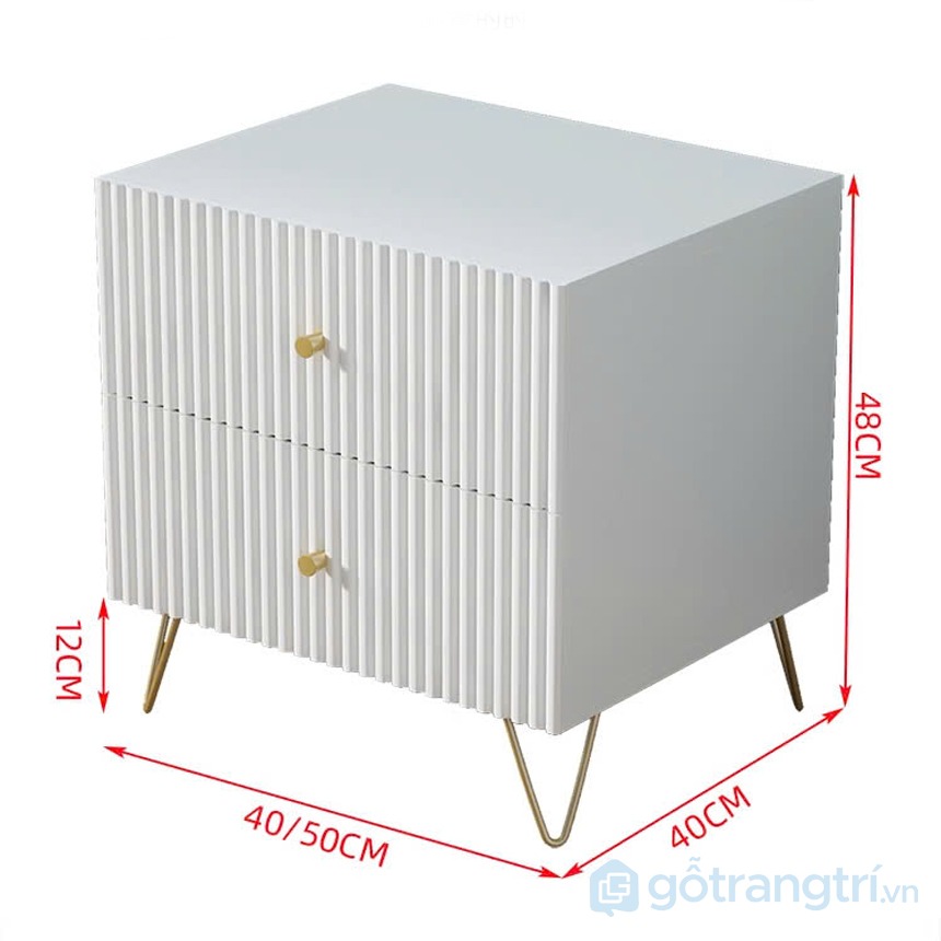 Tủ đầu giường chân vàng hiện đại GHS-526055