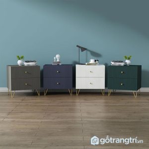 6 tủ đầu giường chân vàng hiện đại