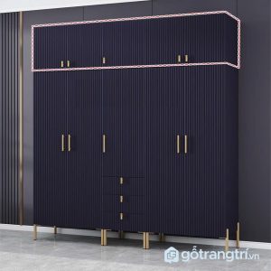 7 tủ quần áo sơn trắng cánh phay sọc