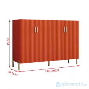 7 tủ trang trí tân cổ điển tay nắm vàng