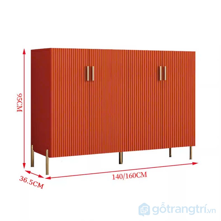 Tủ trang trí tân cổ điển tay nắm vàng