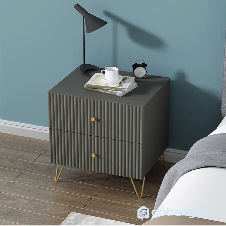 Tủ đầu giường chân vàng hiện đại GHS-526055