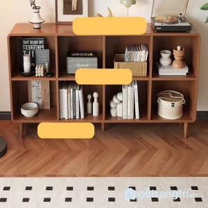 1 kệ sách gỗ bo cong đẹp