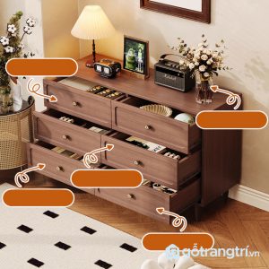1 tủ gỗ nhiều ngăn cho phòng ngủ