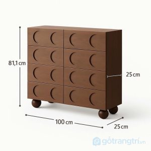 1 tủ gỗ phong cách retro