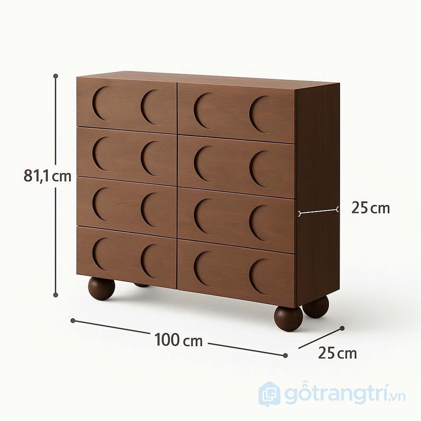 Tủ gỗ phong cách retro GHS-52607