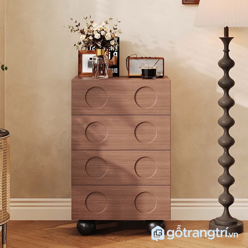 Tủ gỗ phong cách retro