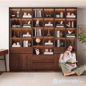 1 tủ sách gỗ công nghiệp cao cấp