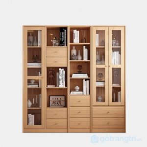 1 tủ sách phòng làm việc tối giản