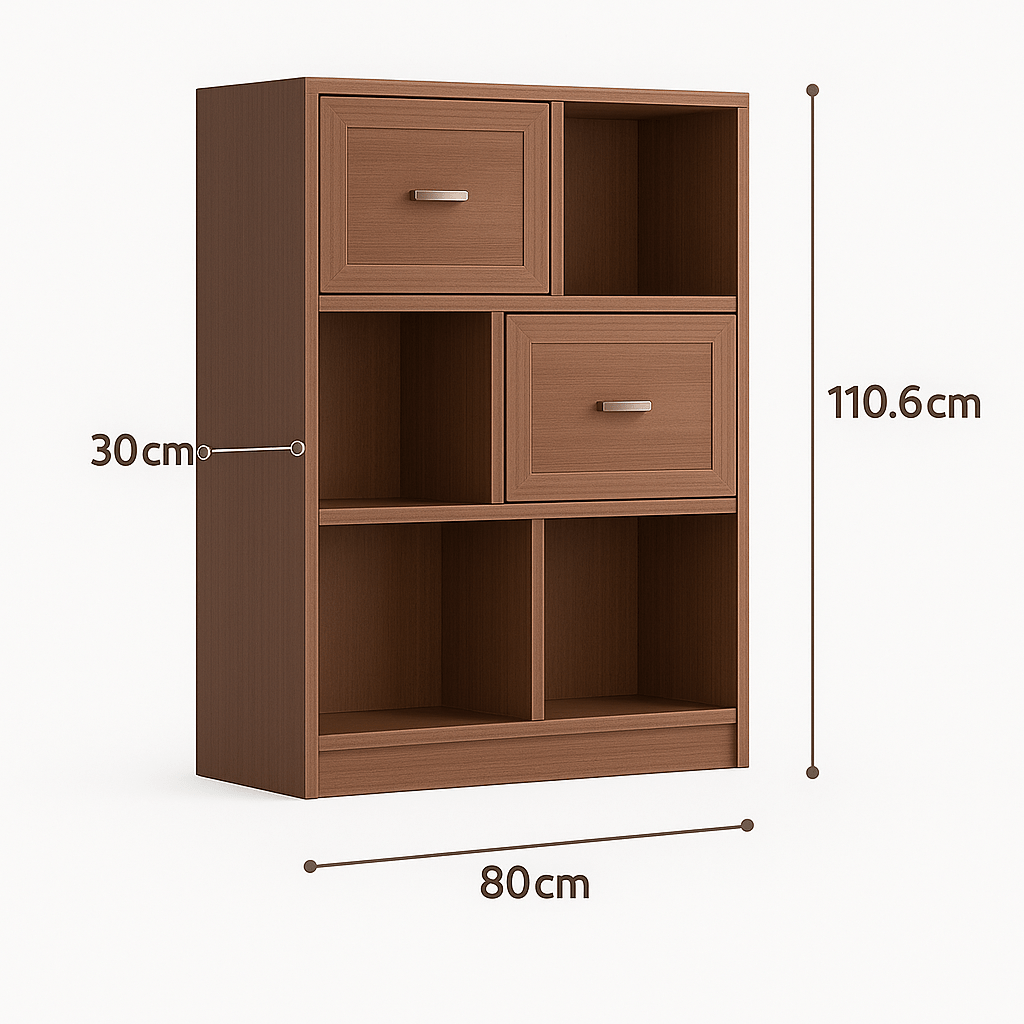 Kệ sách gỗ nhiều ngăn GHS-2643 tối ưu không gian sống