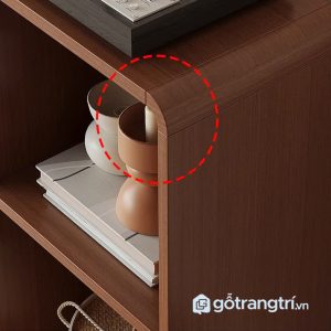 2 kệ sách gỗ bo cong đẹp